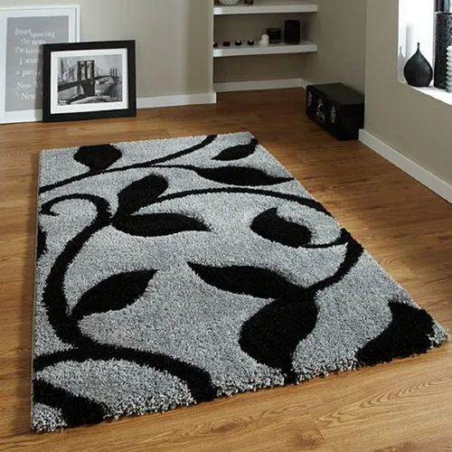 Soft Shaggy Microfiber 3D Cut Area Rug/Carpet Ideal For Bedroom, Hall,