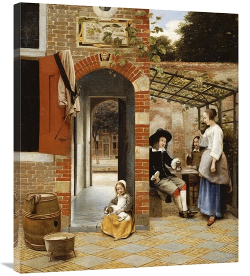 Global Gallery GCS-266168-36-142 36 in. Courtyard of a House in Delft 