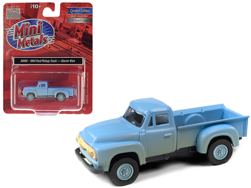 1954 Ford Pickup Truck Glacier Blue (Dirty/Weathered) 1/87 (HO) Scale