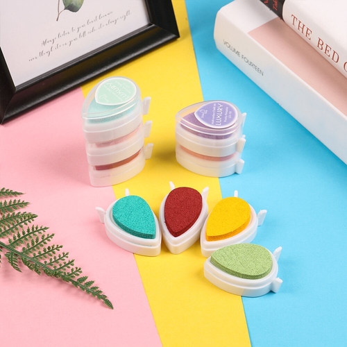 1PC Multi color Water Drop Shape Inkpad Craft