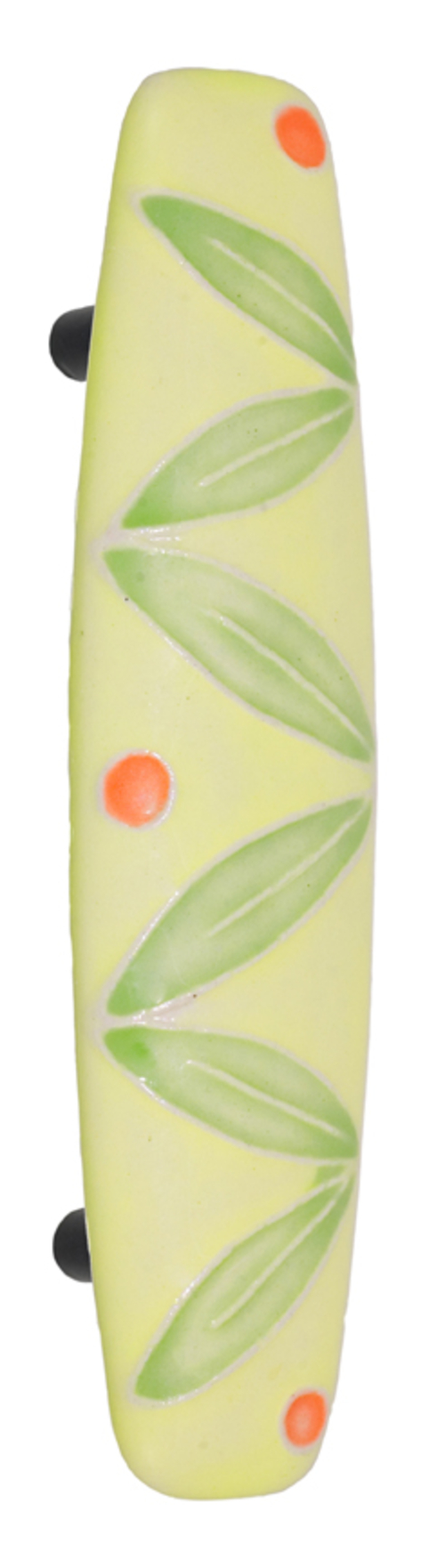 Acorn PP9YP Lg Pull Yellow with Leaves and 3 Berries