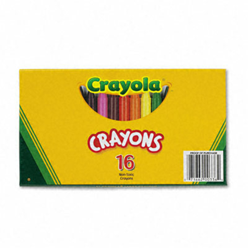 Crayola. 520336 Large Crayons- 16 Colors/Box