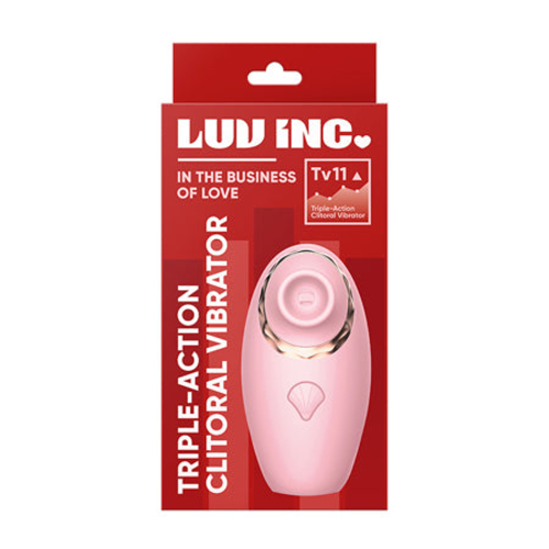 Luv Inc Tv11 Triple-Action Clitoral Vibrator Rechargeable Silicone