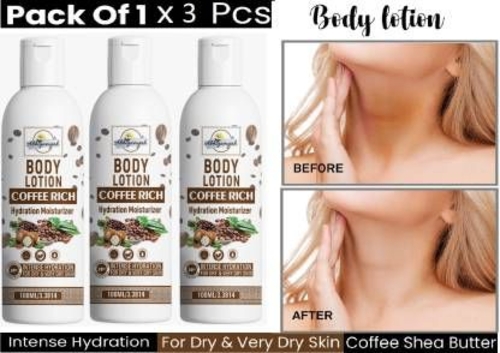 Coffee Body Lotion with Vitamin C & Shea Butter 200ml PACK OF 3