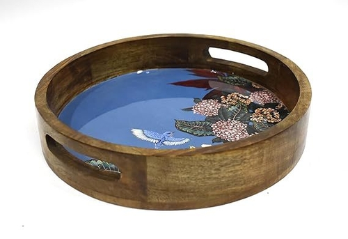 Handcrafted & Hand-Painted Tray Premium MDF Wooden Tray for Serving
