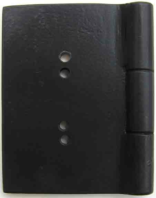 Agave Ironworks ST035-01 Smooth Faux Hinge Flat Black