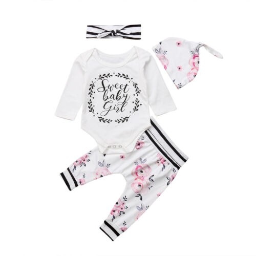 Brand New Casual Newborn Baby Girls Cotton