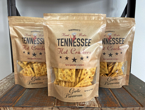 Sherman's Tennessee Hot Crackers, Garlic Parmesan Flavor- 12 count 