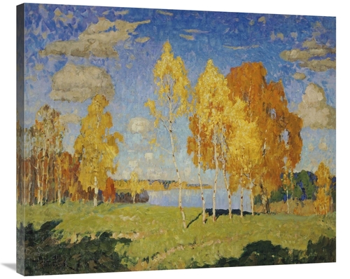 Global Gallery GCS-266406-36-142 36 in. Landscape with Birch Trees Art