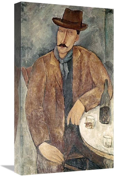 Global Gallery GCS-278591-22-142 22 in. Man with a Wine Glass Art Prin