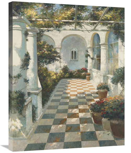 Global Gallery GCS-121772-2432-142 24 x 32 in. Courtyard VIlla II Art 