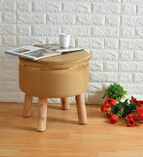 Ottoman Stool for Living Room Sitting Footrest Seat Pouf Foam Stool