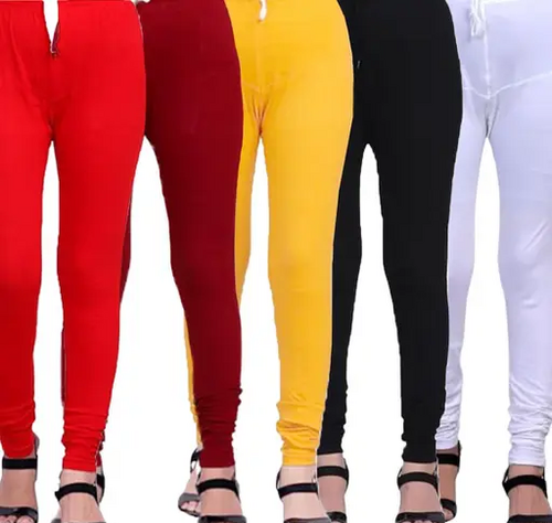 Cotton Lycra V-Cut Leggings For Womens | Cotton Lycra Churidar For