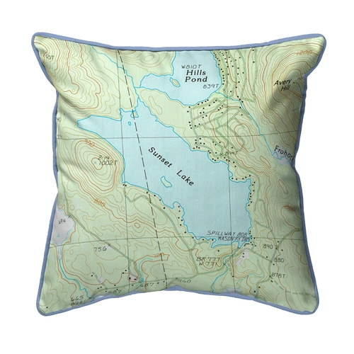 Betsy Drake ZP872 22 x 22 in. Sunset Lake, NH Nautical Map Extra L