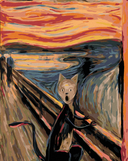 Paint by Numbers - CAT SCREAM - INSPIRED BY E. MUNCH