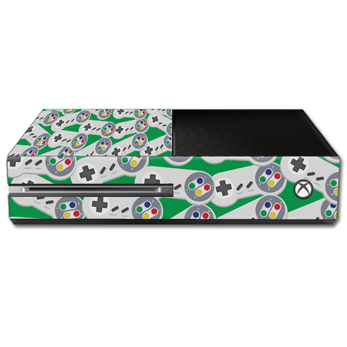 MightySkins MIXBONE-Retro Controllers 1 Skin Decal Wrap for Microsoft 