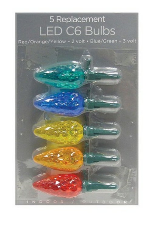 Celebrations 11200-71 Multi-color LED C6 Replacement Bulbs  