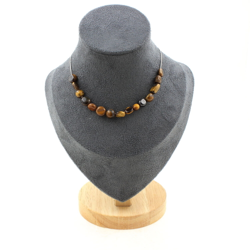 Tiger's Eye from South Africa 15 beads necklace