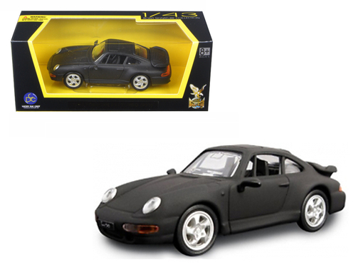 1996 Porsche 911 Turbo Matt Black 1/43 Diecast Model Car by Road
