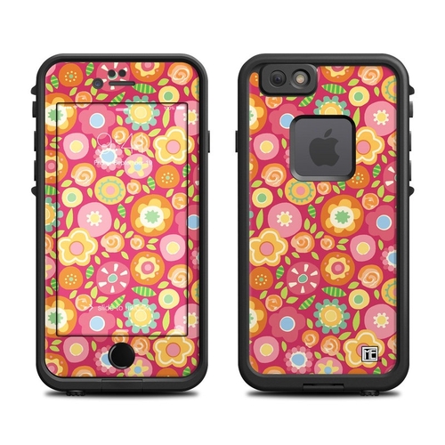 DecalGirl LFI6-SQUISHEDFLWRS Lifeproof iPhone 6 Fre Case Skin - Flower