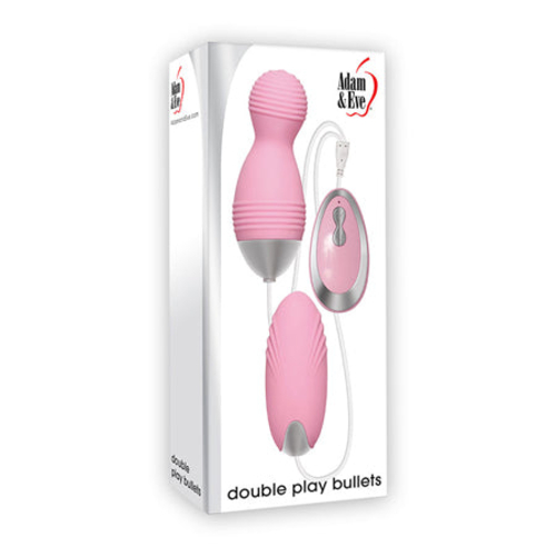 Adam & Eve Double Play Remote-Controlled Dual Silicone Bullet