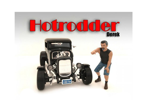\Hotrodders\" Derek Figure For 1:18 Scale Models by American Diorama"