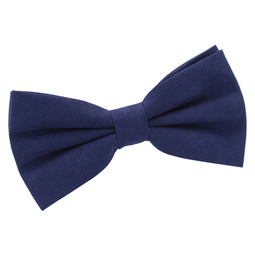 Suede Pre-Tied Bow Tie - Indigo