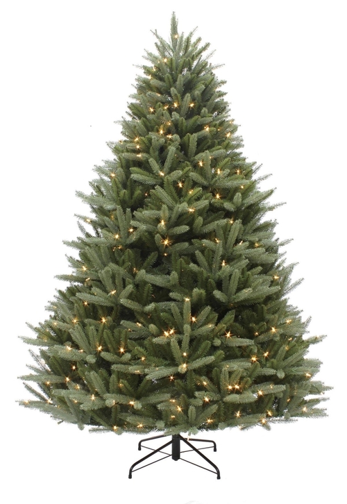 7.5 ft. Feel Real Snowy Sheffield Spruce Pencil Hinged Artificial Tree