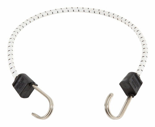 Keeper 8866345 24 in. Marine Twin Anchor Bungee Cord, White & Blac