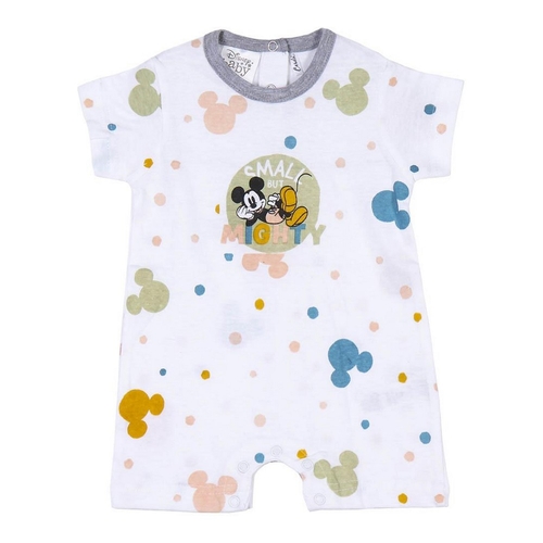 Baby's Short-sleeved Romper Suit Mickey Mouse White