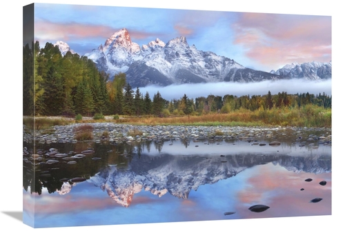 Global Gallery GCS-396697-1824-142 18 x 24 in. Grand Tetons Reflected 