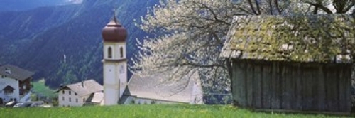 Buildings on a hillside  Tirol  Austria Poster Print by  - 36 x 12