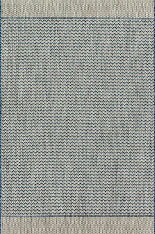 Loloi Rug ISLEIE-03GYBB5377 Grey & Blue Indoor-Outdoor Rectangular Sha