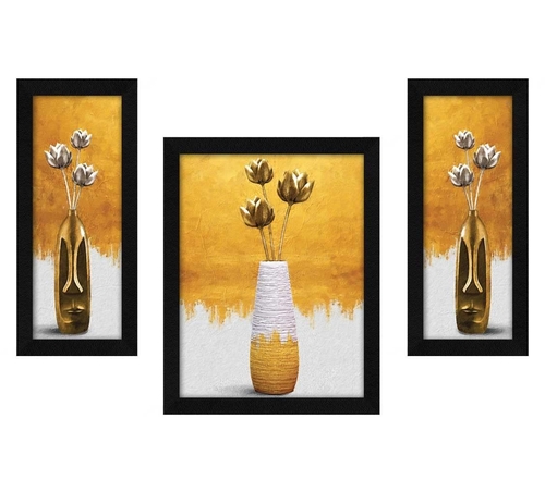 Flower Wall Art Painting, Framed Floral Paintings For Living Room 