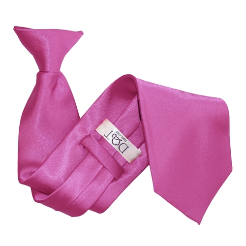 Plain Satin Clip-On Tie - Mulberry
