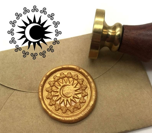 Sun and Moon Wax Seal Stamp Kit - Sun Sealing Wax Stamp