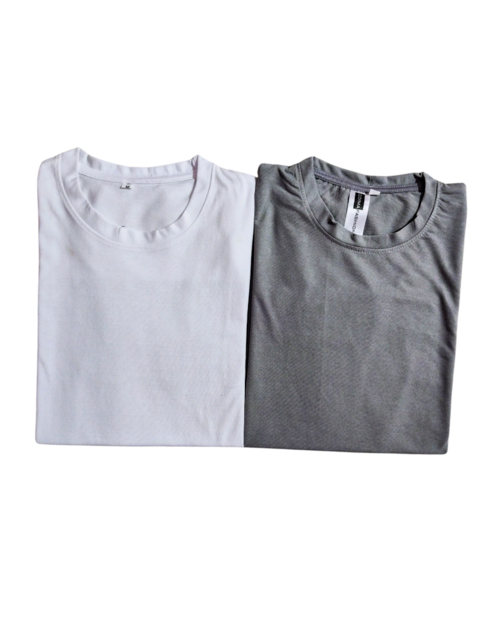 Grey & White Tshirt Combo Pack(SizeS)(ColorGrey & White )