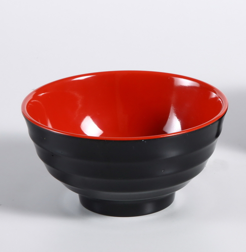 Yanco CR-528 Black and Red Two-Tone Soup Bowl