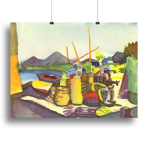 Landscape at Hammamet by Macke Canvas Print or Poster