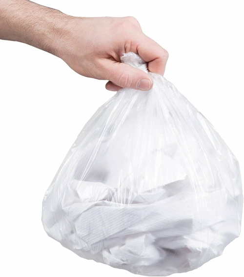Pack of 2000 Clear Trash Bags 17 x 18. Thickness 6 Micron. High