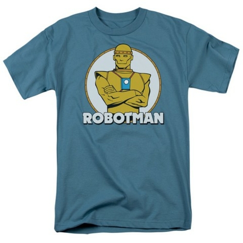 Trevco Dc-Robotman - Short Sleeve Adult 18-1 Tee - Slate- 3X