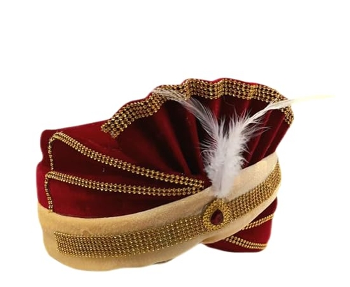 Wedding Turban Solid Pagri/Self Design Embroidered Turban