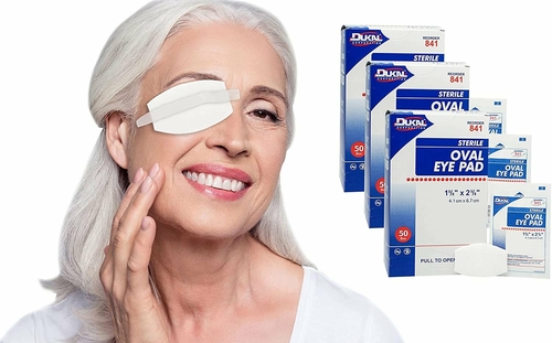 Oval Eye Pads. Case of 600 Absorbent Sterile Pads for Eye Protection.