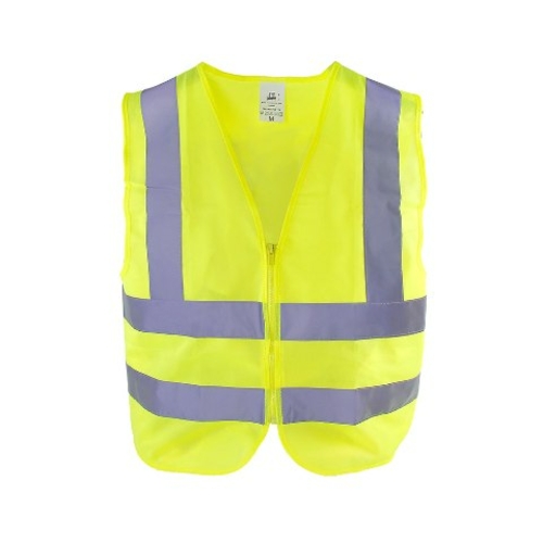 TR Industrial TR88001 Neon Yellow High Visibility Front Zipper Safety 