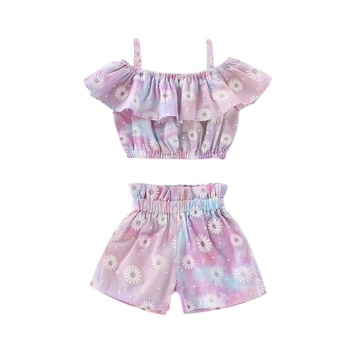 1 6T Little Girls Summer Clothes Set Infant Baby