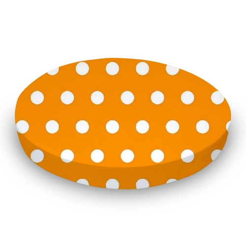 SheetWorld Fitted Round Crib Sheet - 100% Cotton Woven - Polka Dots