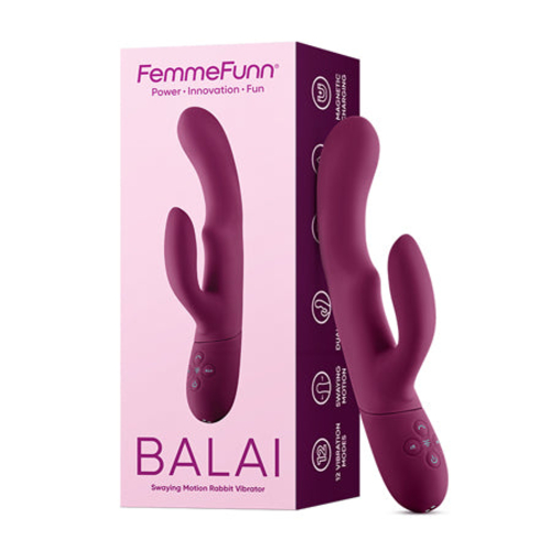 FemmeFunn Balai Rechargeable Silicone Swaying Motion Dual Stimulation