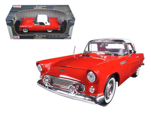 1956 Ford Thunderbird Hardtop Red with White Top \American Classics\"