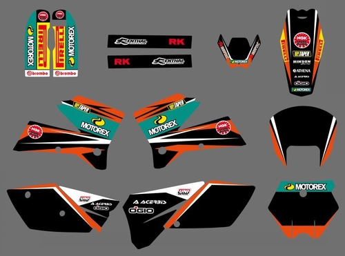 0555 Black&Orange NEW TEAM  GRAPHICS WITH MATCHING