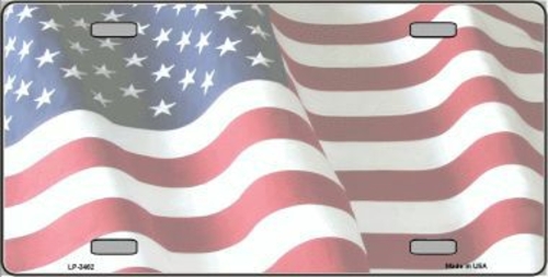 Smart Blonde LP-3462 Faded Old Glory Background Metal Novelty License 